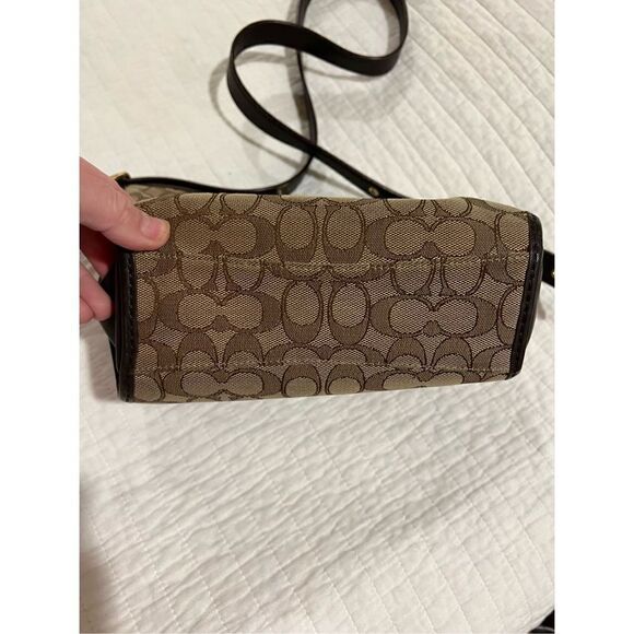 Authentic Coach Small Dufflette In Signature Jacquard - Picture 3 of 10